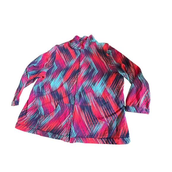 Liz & Me For Catherine’s Size 1X Abstract Zip Up Long Sleeve Shirt Jacket Fall - Picture 3 of 6